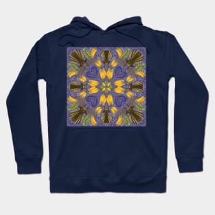 Fantail & Kowhai - indigo Hoodie